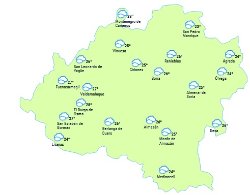 Nubosidad de evolución este domingo, sin descartar algún chubasco aislado