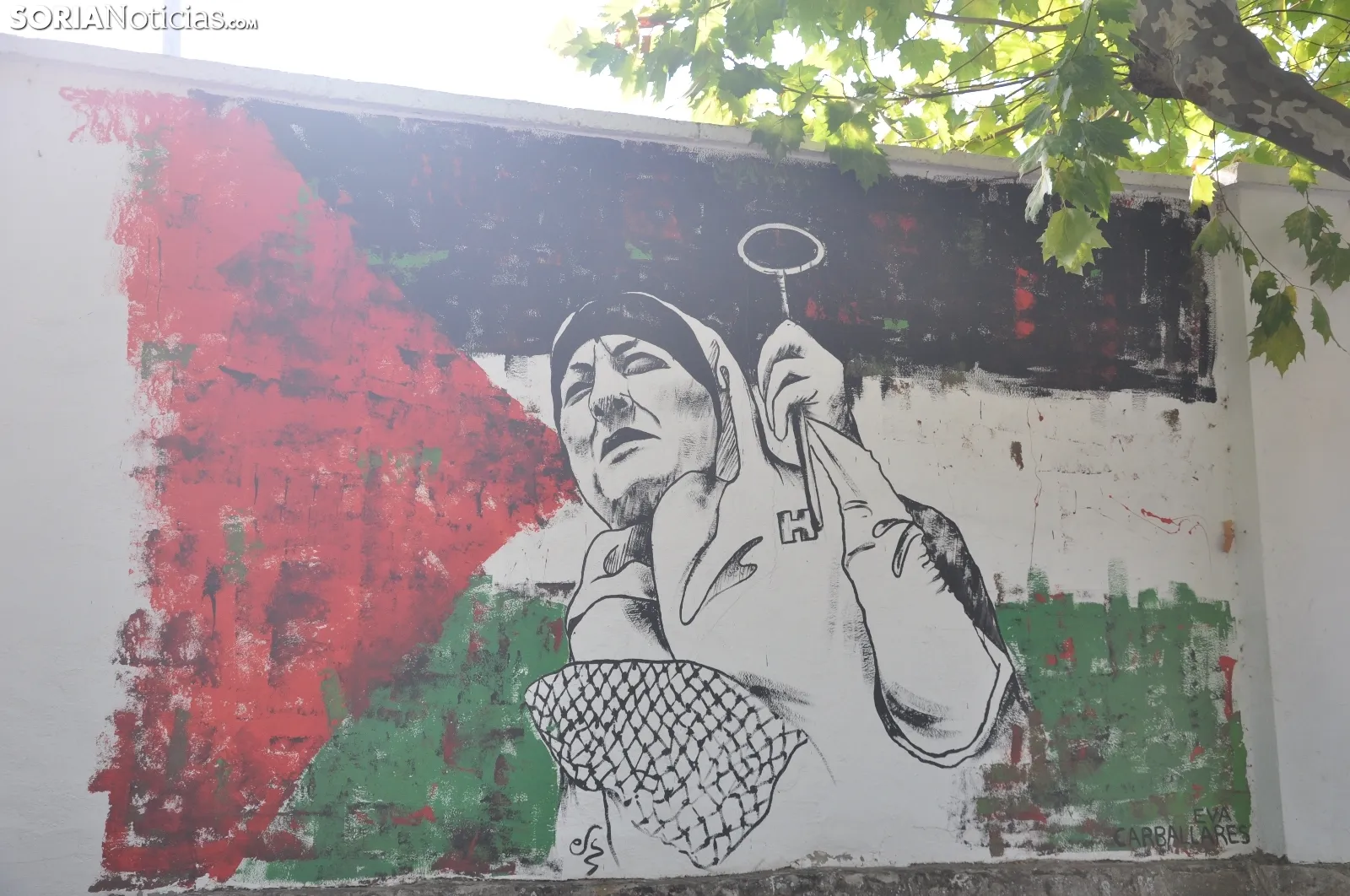 Mural Sáhara Libre banderizado. /SN