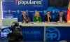Comparecencia de los presidentes del PP en las tres provincias este viernes. /Julián García