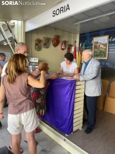Una imagen del stand soriano en Sevilla. /Casa de Soria en Sevilla