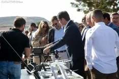 Una imagen de la apertura de la feria cabrejana hoy. /María Ferrer