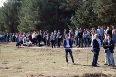 Una imagen de la apertura de la feria cabrejana hoy. /María Ferrer