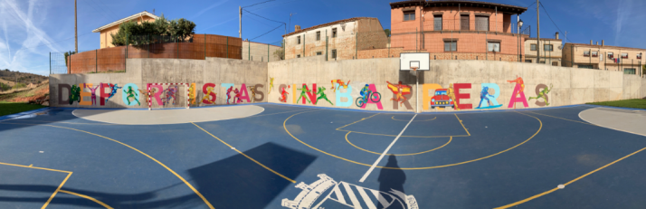 El deporte femenino, homenajeado en el mural de Los Rábanos