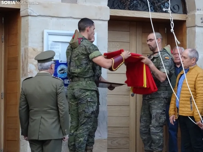 Una imagen del acto protagonizado por la Legión en Navaleno este jueves. /SN
