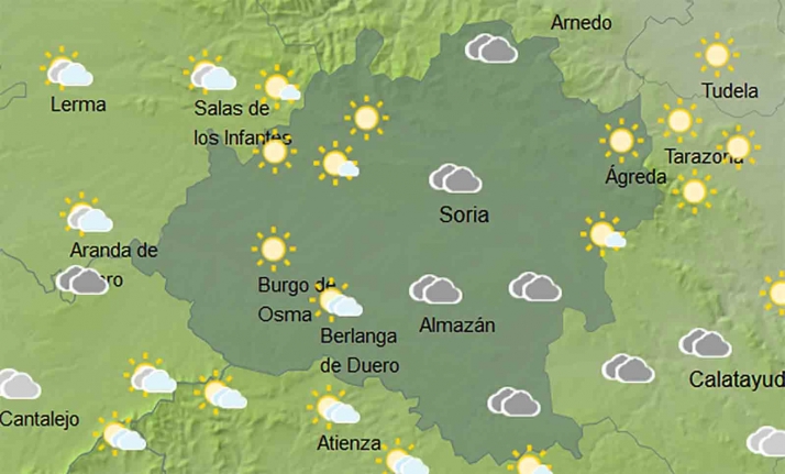 El tiempo en Soria: Posibles chubascos, débiles y ocasionales
