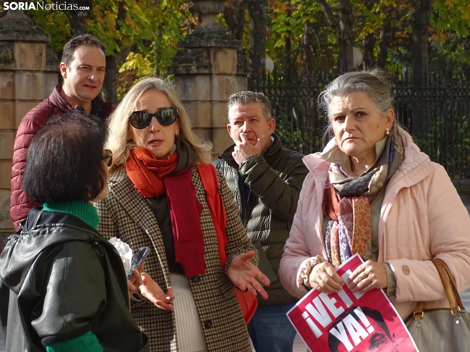 Una imagen del acto celebrado hoy en El Espolón convocado por Vox Soria. /SN