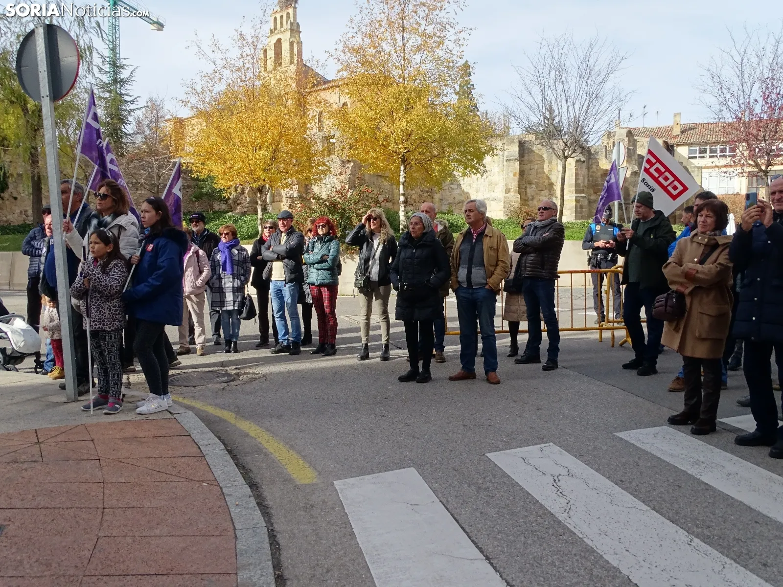 Una imagen de la manifestación convocada por CCOO este domingo. /SN