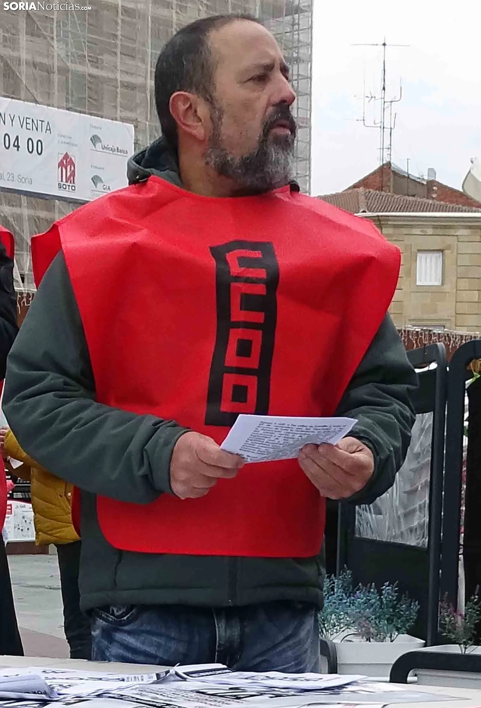 Javier Moreno, secretario general de CCOO en Soria, este jueves. /SN