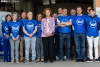 Los voluntarios del Banco de Alimentos de Soria, junto a la reina Sofía, el pasado verano.