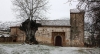 Imagen invernal del templo parroquial de Santa Coloma, en Matute. 