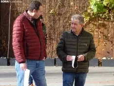 Una imagen del acto celebrado hoy en El Espolón convocado por Vox Soria. /SN