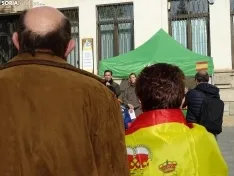 Una imagen del acto celebrado hoy en El Espolón convocado por Vox Soria. /SN