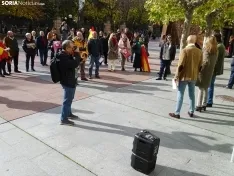 Una imagen del acto celebrado hoy en El Espolón convocado por Vox Soria. /SN