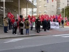 Una imagen de la concentración de UGT Soria hoy. /SN