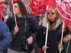 Una imagen de la concentración de UGT Soria hoy. /SN
