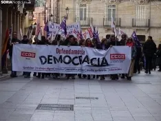 Una imagen de la manifestación convocada por CCOO este domingo. /SN