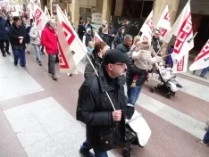 Una imagen de la manifestación convocada por CCOO este domingo. /SN