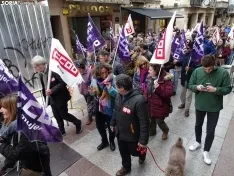Una imagen de la manifestación convocada por CCOO este domingo. /SN