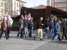 Una imagen de la manifestación convocada por CCOO este domingo. /SN