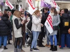Una imagen de la manifestación convocada por CCOO este domingo. /SN