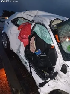 Foto 3 - AMPLIACI&Oacute;N | Fallece una mujer en un accidente en el cruce de Berlanga, en la SO-100