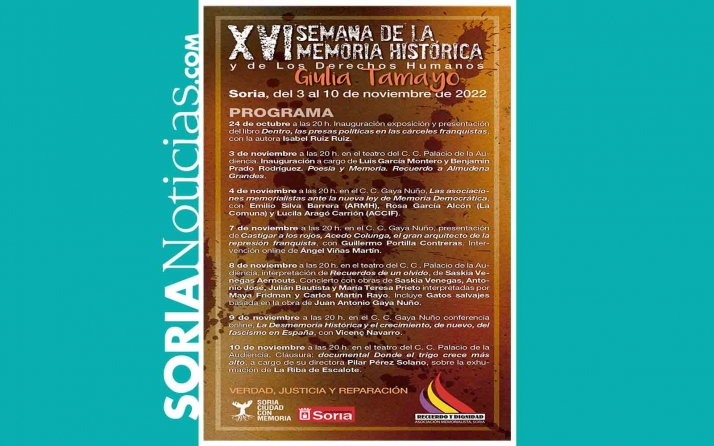 Este jueves arrancan las conferencias de la Semana de Memoria Histórica