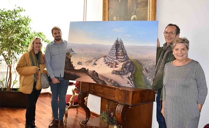 La Diputación recibe la obra original ‘Soria Babel’ de Adolfo Gutiérrez