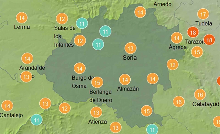 El tiempo en Soria: Mejoran las máximas y siguen las precipitaciones