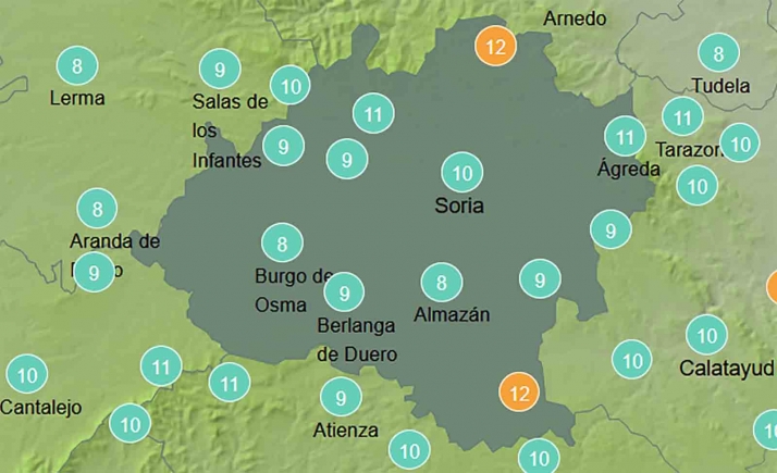 El tiempo en Soria: Menos nubes y bajan las mínimas