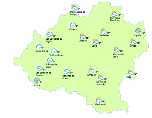 El tiempo a las 15:00 horas/ eltiempo.es