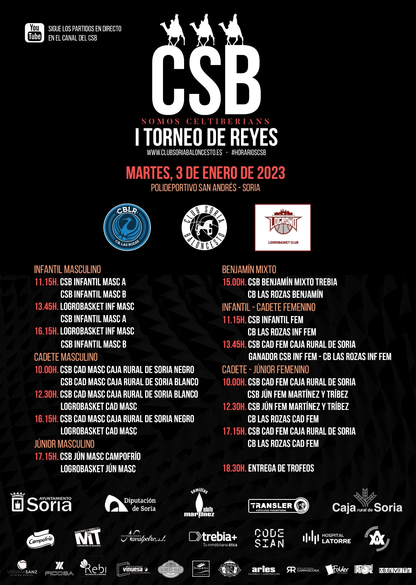 Foto 2 - Soria Baloncesto celebrar&aacute; un completo Torneo de Reyes el 3 de enero en el San Andr&eacute;s
