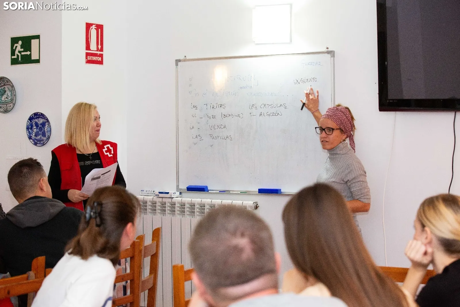 Refugiados ucranianos en el albergue de El Burgo de Osma. /María Ferreranos