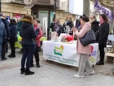 Una imagen de la concentración para la lectura del manifiesto y mesas informativas. /SN