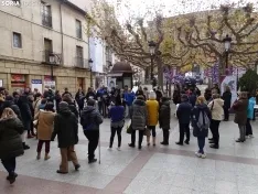 Una imagen de la concentración para la lectura del manifiesto y mesas informativas. /SN