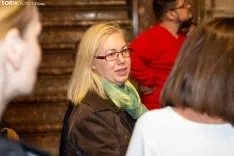 Refugiados ucranianos en El Burgo de Osma en su visita a la catedral. /María Ferrer