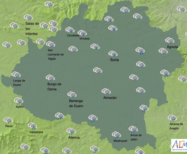 El tiempo en Soria: Nieve a primera hora para terminar la semana