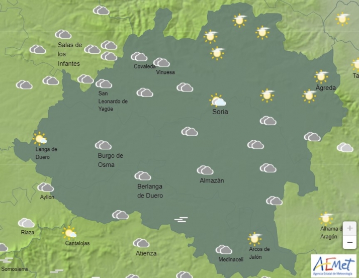 El tiempo en Soria: arrancamos el viernes con nieblas