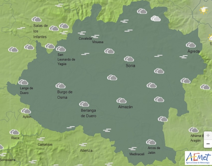 El tiempo en Soria: viernes de cielos cubiertos