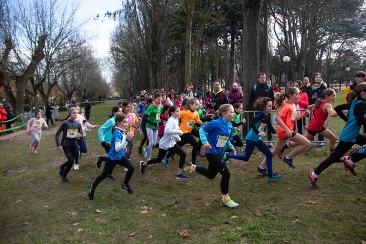Im&aacute;genes: cientos de escolares en el cross Alameda de Cervantes