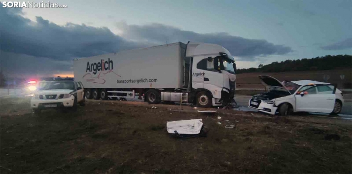 Imagen del accidente acaecido a mitad de noviembre en este punto. /Julián García