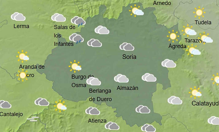 El tiempo en Soria: Precipitaciones menos intensas
