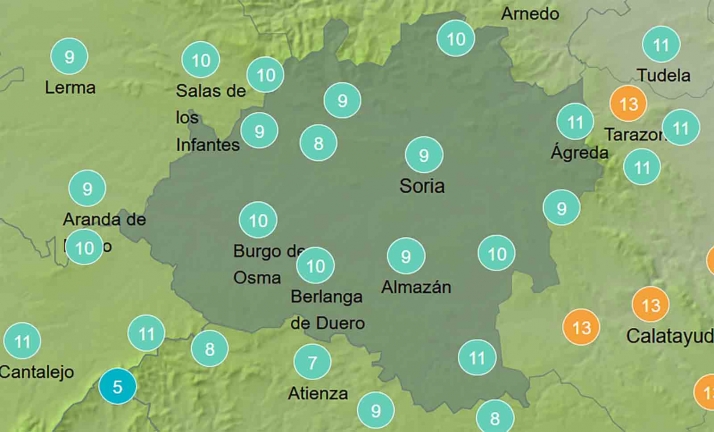 El tiempo en Soria: Nochebuena con temperaturas suaves