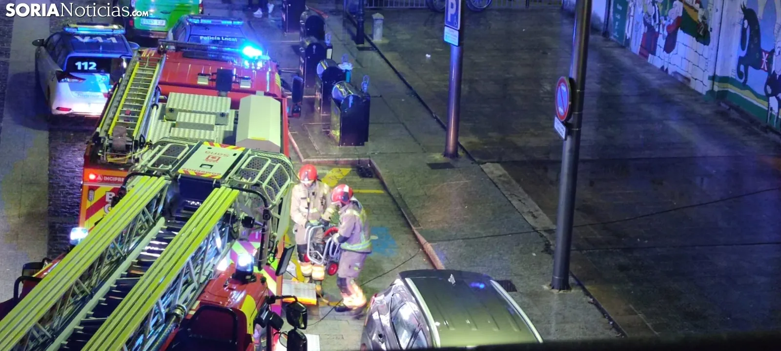 Aviso de humo en la plaza de la Blanca. /SN