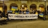 Concentración en favor de Ucrania en marzo pasado en la plaza Mayor de Soria. /SN