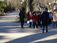 Una imagen de los escolares hoy en la Dehesa. /SN