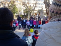Una imagen de los escolares hoy en la Dehesa. /SN