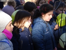 Una imagen de los escolares hoy en la Dehesa. /SN