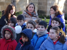 Una imagen de los escolares hoy en la Dehesa. /SN