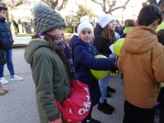 Una imagen de los escolares hoy en la Dehesa. /SN