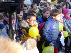 Una imagen de los escolares hoy en la Dehesa. /SN